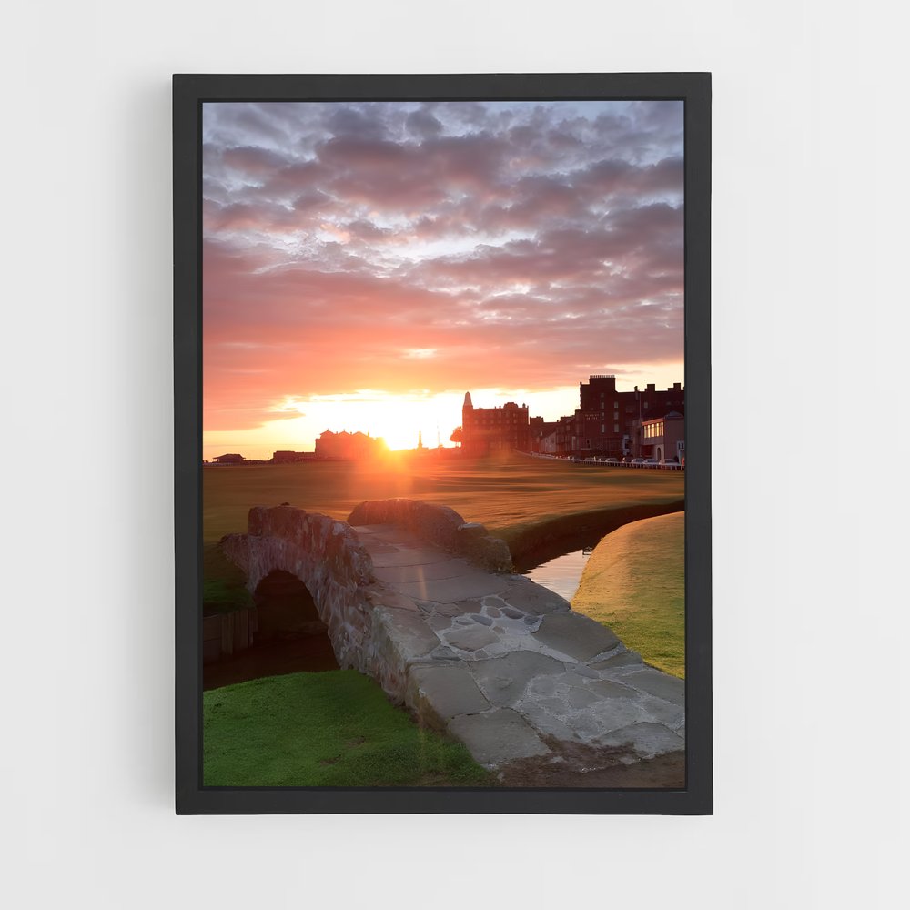 Poster Sunset on the 18th – affiche Golf (vue 2)